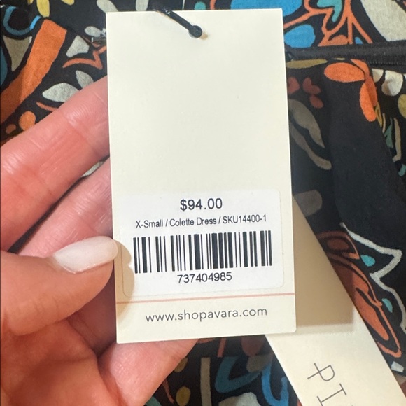 NWT AVARA Black Paisley Mini Dress with Turquoise & Orange Accents - ADORABLE!!! - Picture 4 of 4